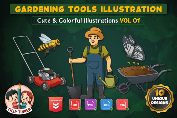 Download Gardening Tools Illustration - Vol 01 - Gardening tools Collection
