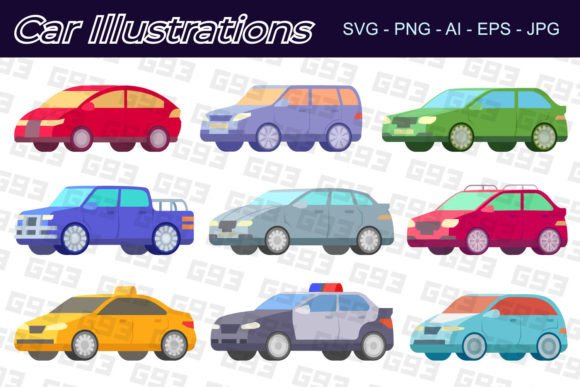 Download Car Illustrations Bundle - Illustration Collection